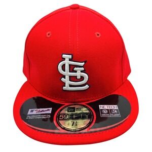 New Era St. Louis Cardinals 59FIFTY Fitted Hat Red MLB On-Field Cap 7 3/8